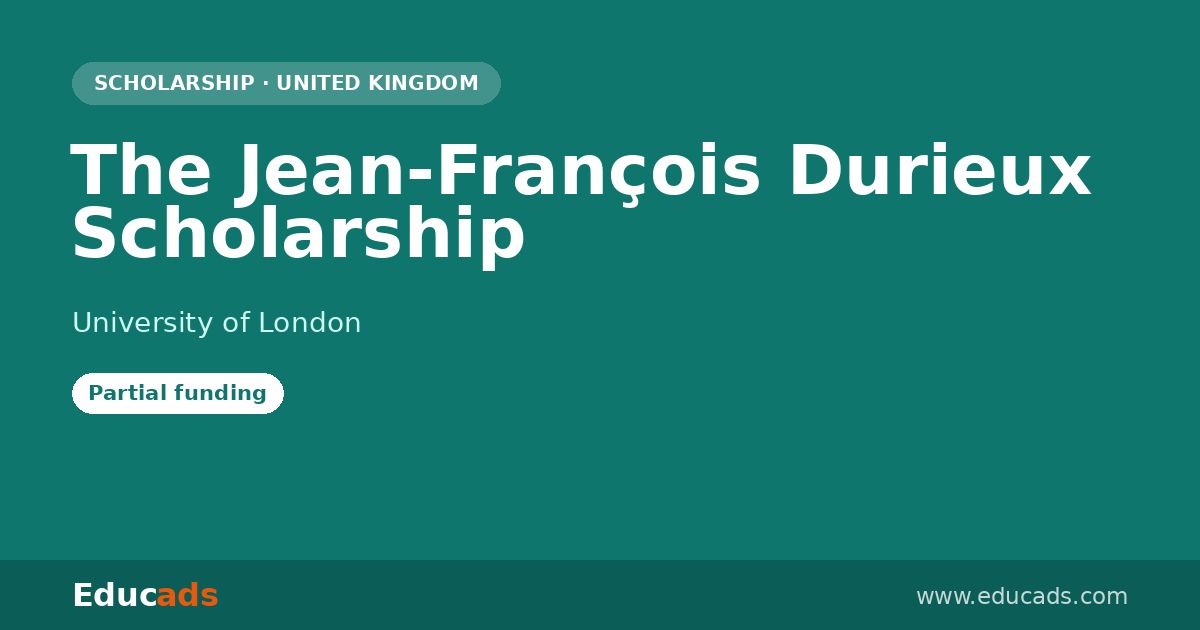 The Jean-François Durieux Scholarship scholarship