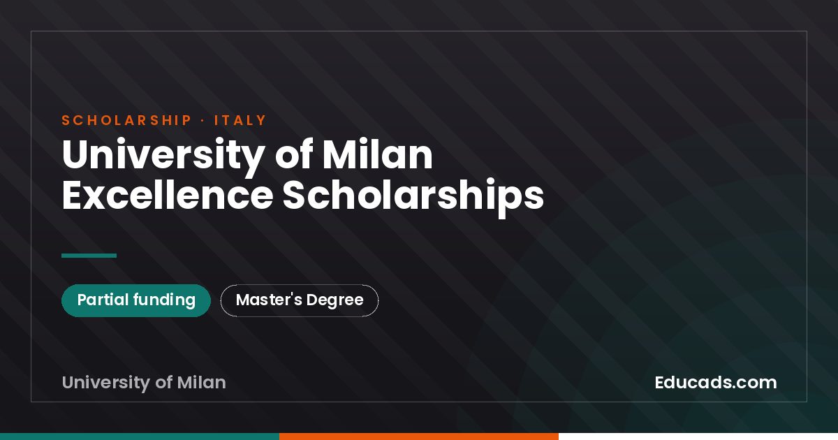 University of Milan Excellence Scholarships scholarship