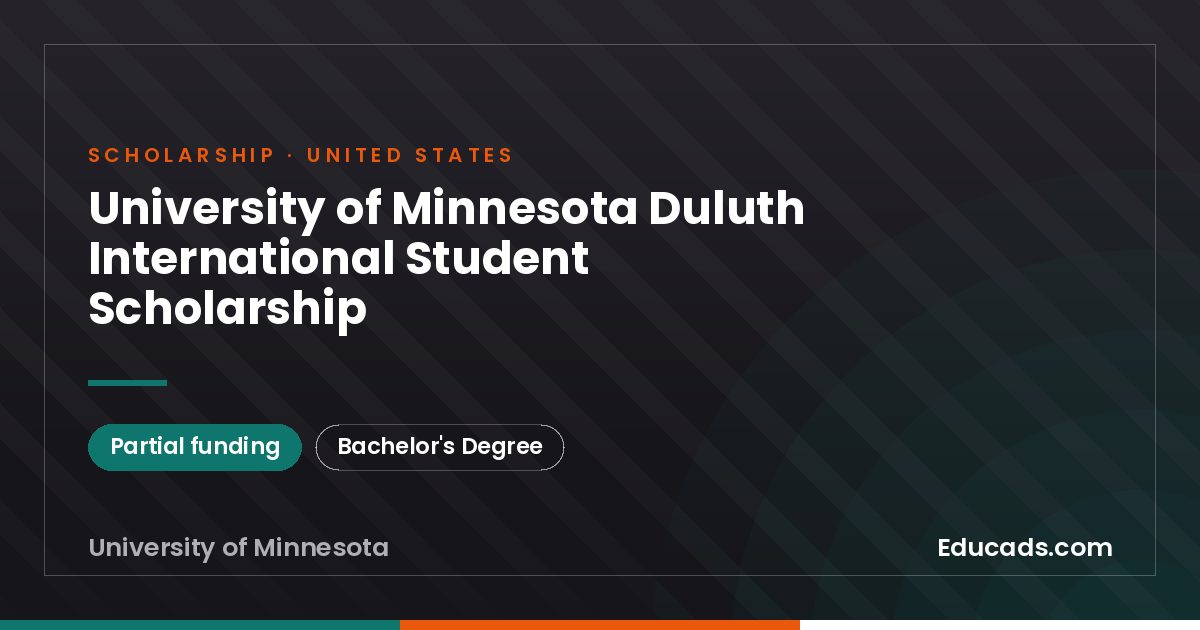 University of Minnesota Duluth International Student Scholarship scholarship