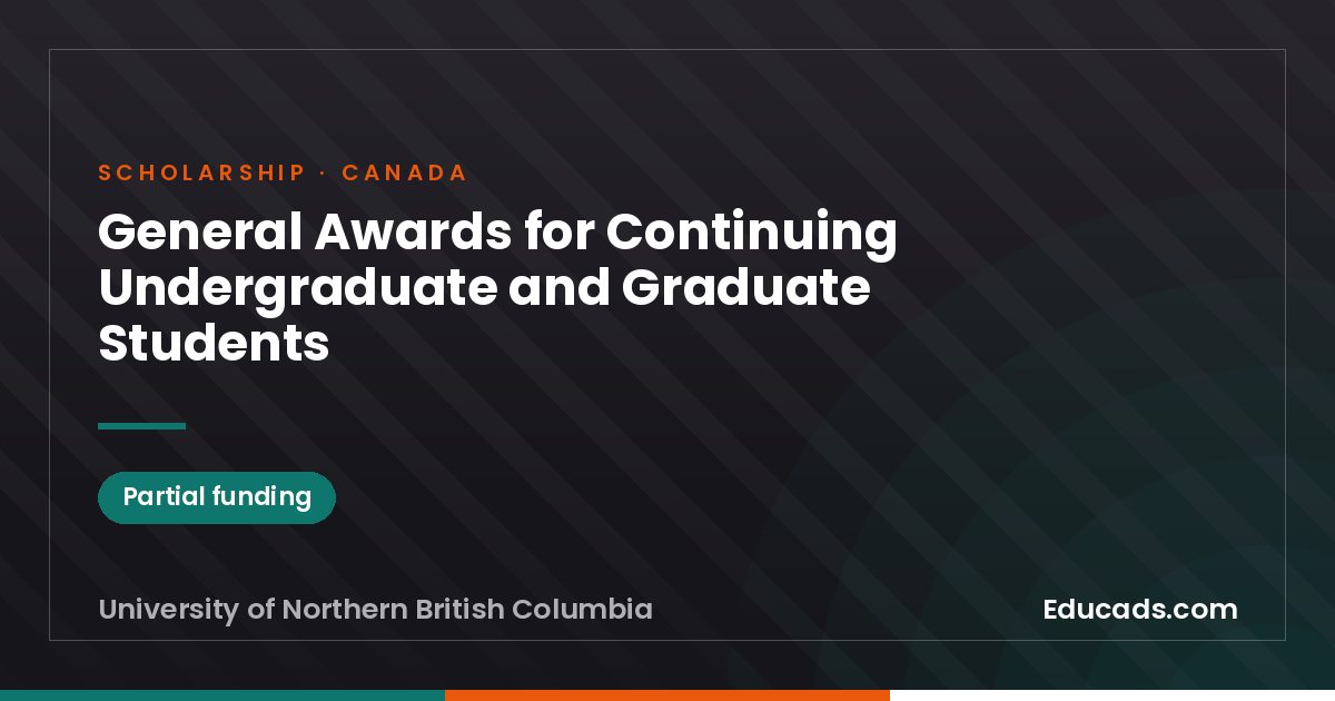 General Awards for Continuing Undergraduate and Graduate Students scholarship