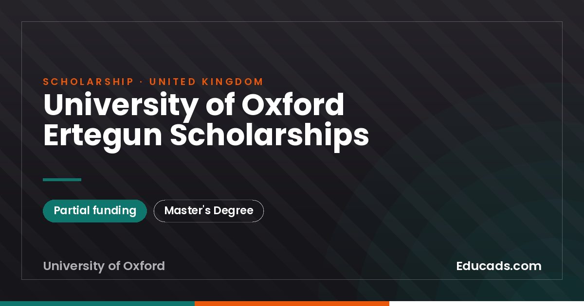 University of Oxford Ertegun Scholarships scholarship