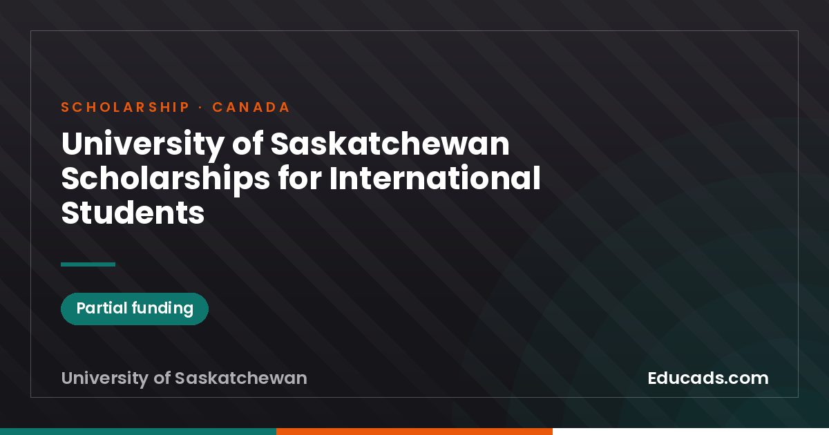 University of Saskatchewan Scholarships for International Students scholarship