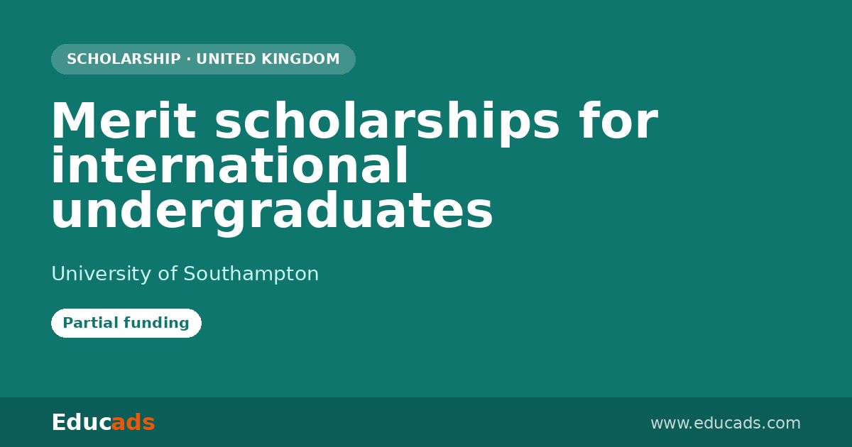 Merit scholarships for international undergraduates scholarship
