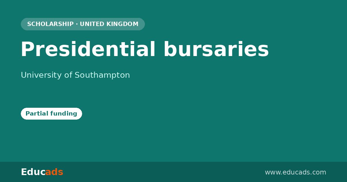 Presidential bursaries scholarship