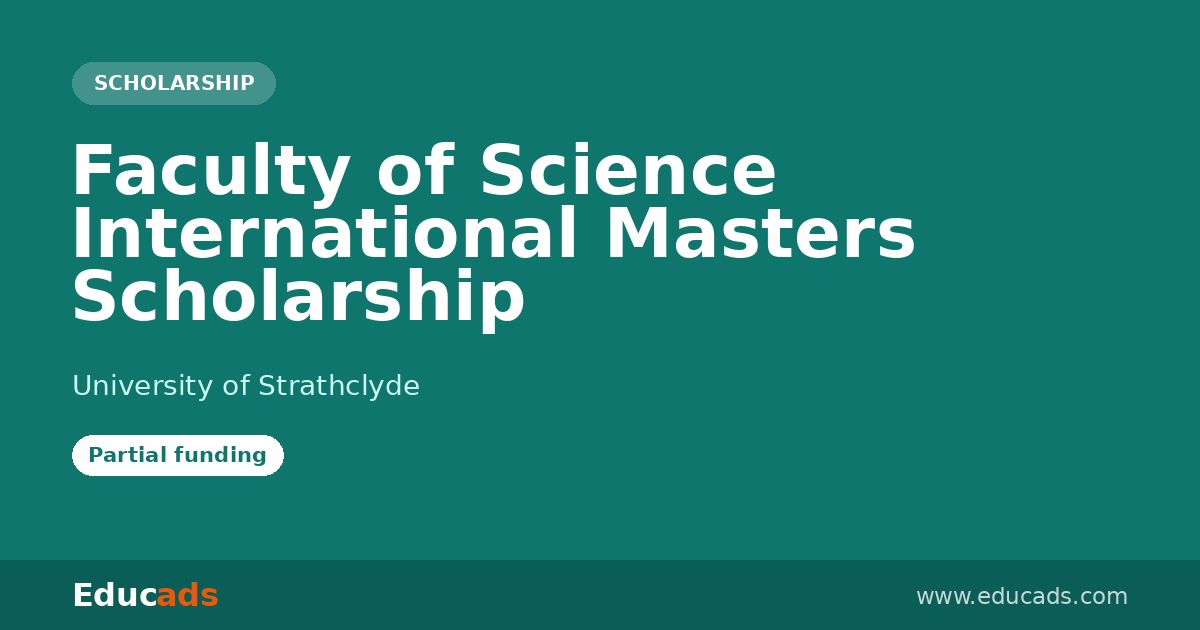 Faculty of Science International Masters Scholarship scholarship