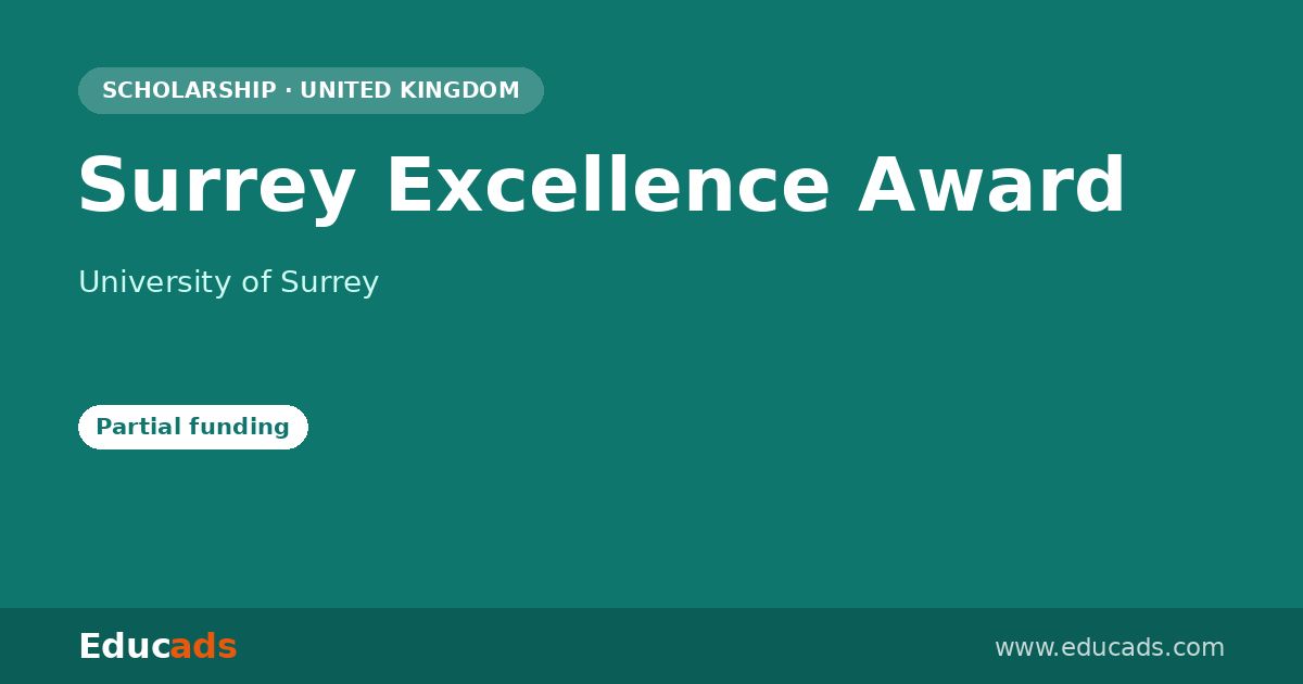 Surrey Excellence Award scholarship