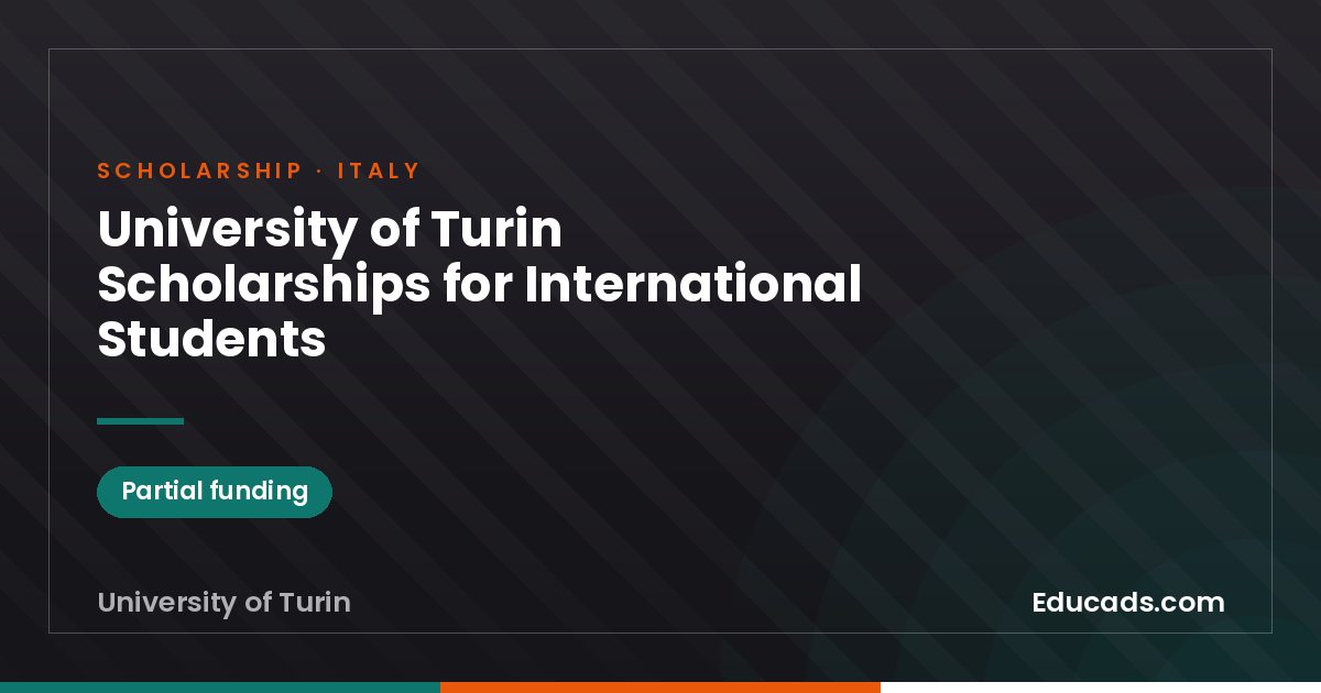 University of Turin Scholarships for International Students scholarship