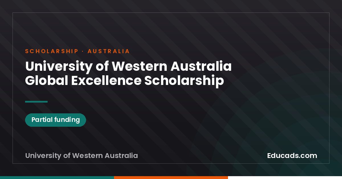 University of Western Australia Global Excellence Scholarship scholarship