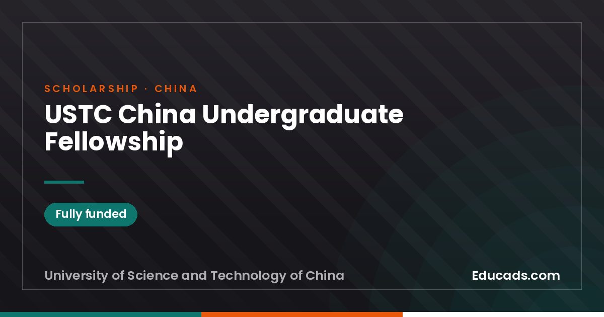 USTC China Undergraduate Fellowship scholarship