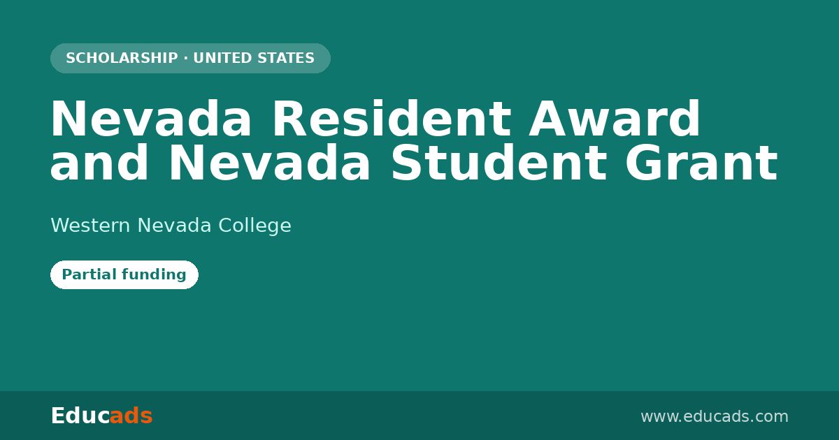 Nevada Resident Award and Nevada Student Grant scholarship