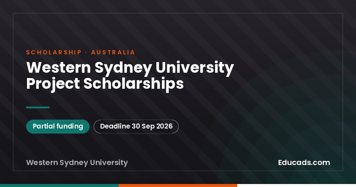Western Sydney University Project Scholarships scholarship