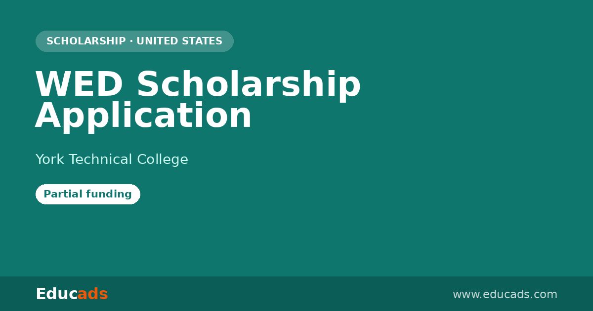 WED Scholarship Application scholarship