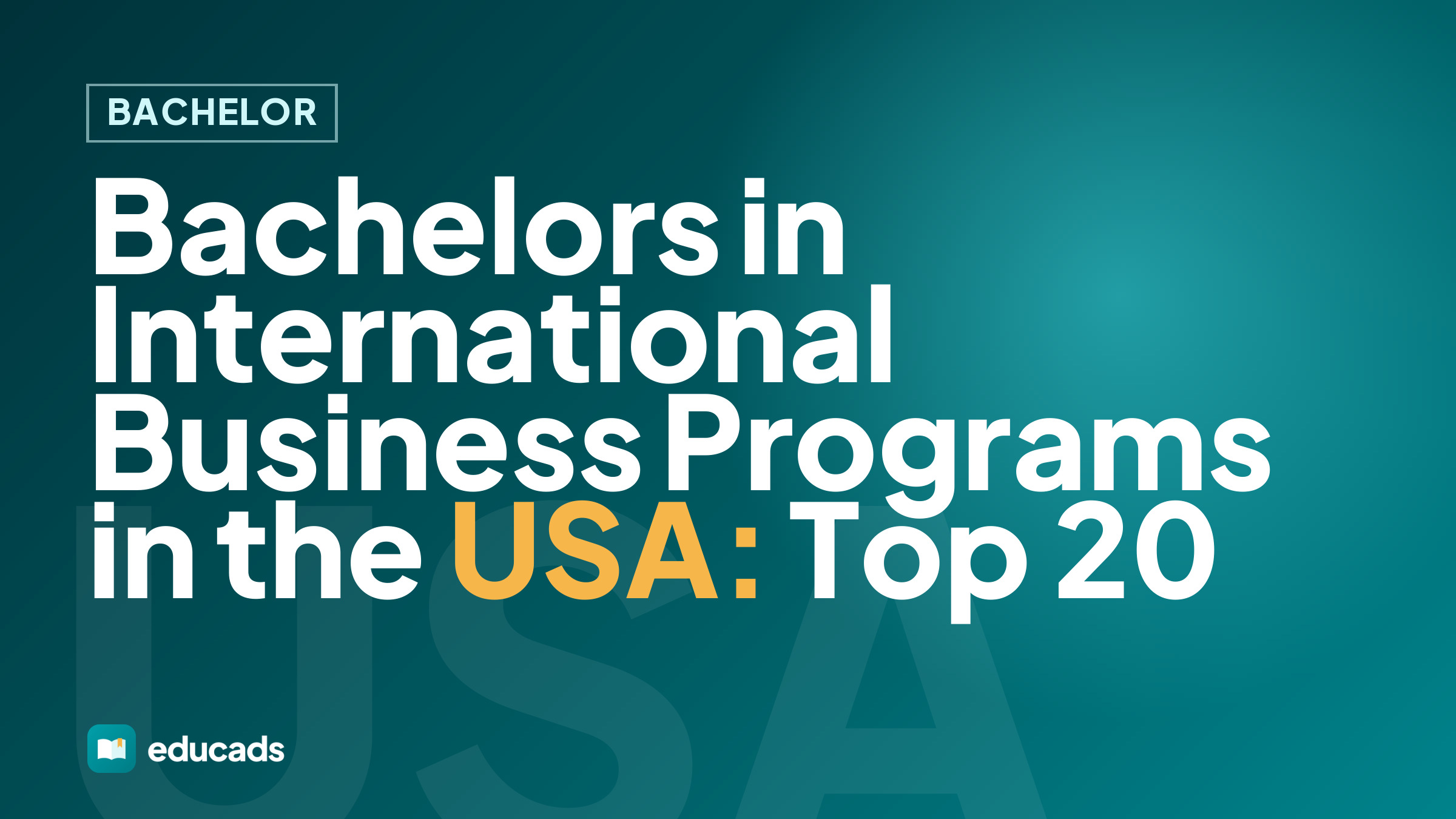 Bachelors in International Business Programs in the USA: Top 20