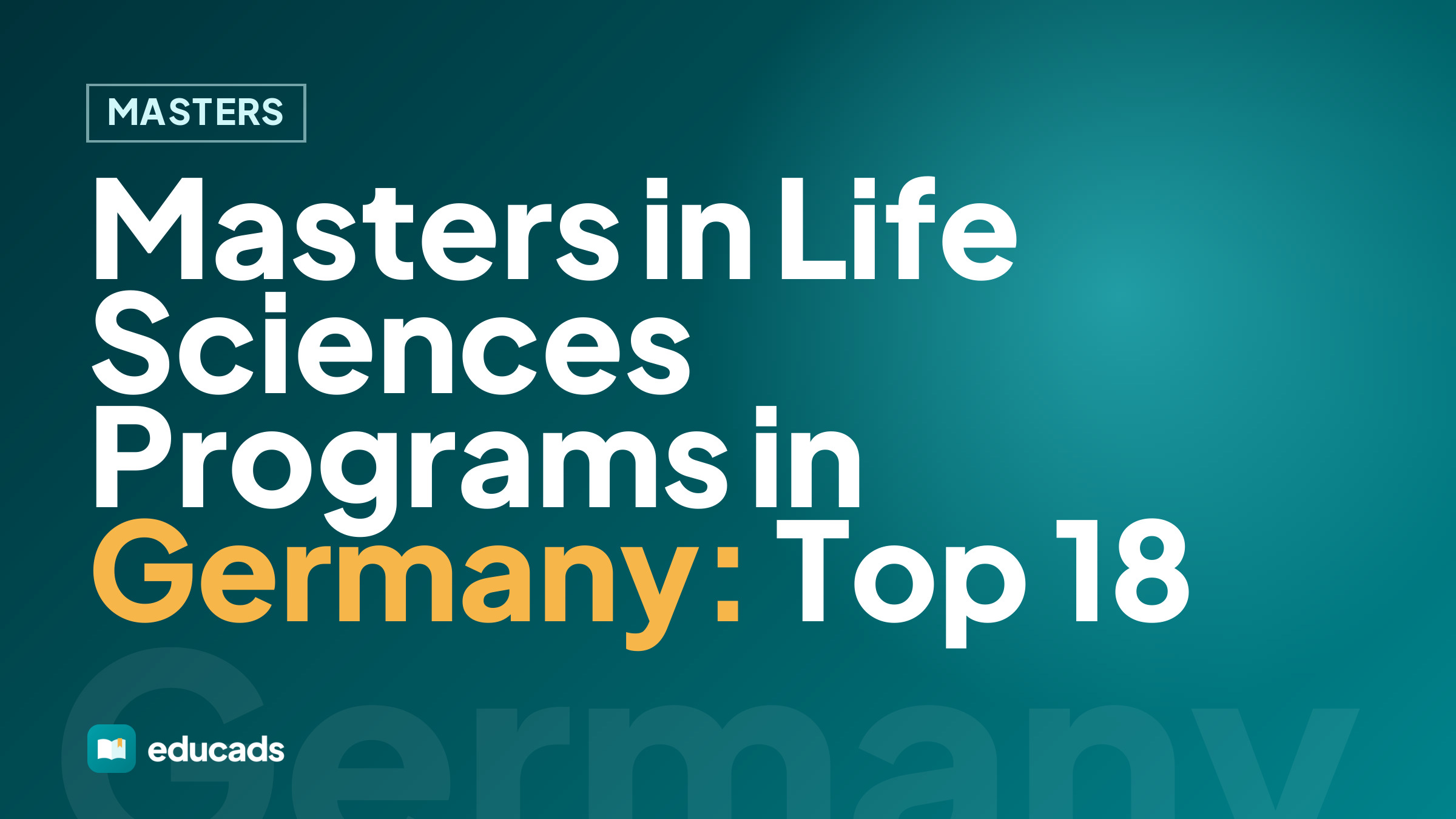 Masters in Life Sciences Programs in Germany: Top 18