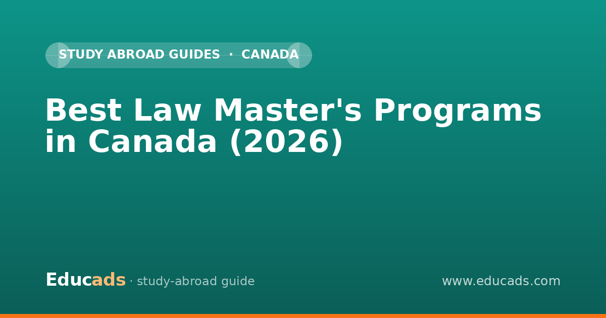Best Law Master's Programs in Canada (2026)