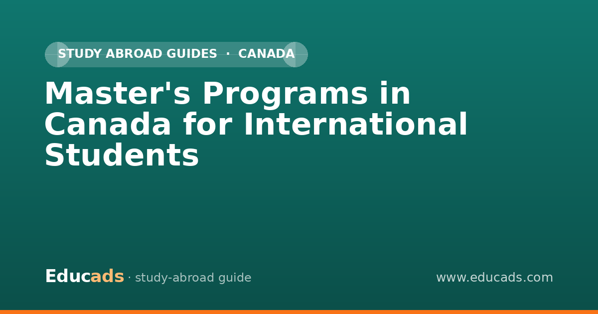 Master's Programs in Canada for International Students