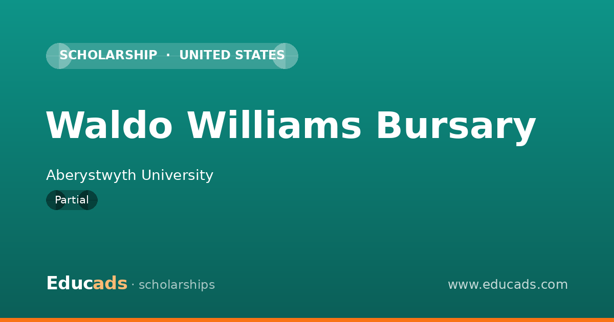 Waldo Williams Bursary scholarship