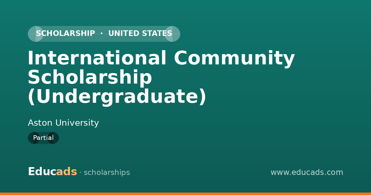 International Community Scholarship (Undergraduate) scholarship