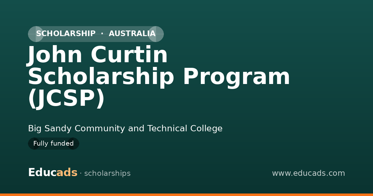 John Curtin Scholarship Program (JCSP) scholarship