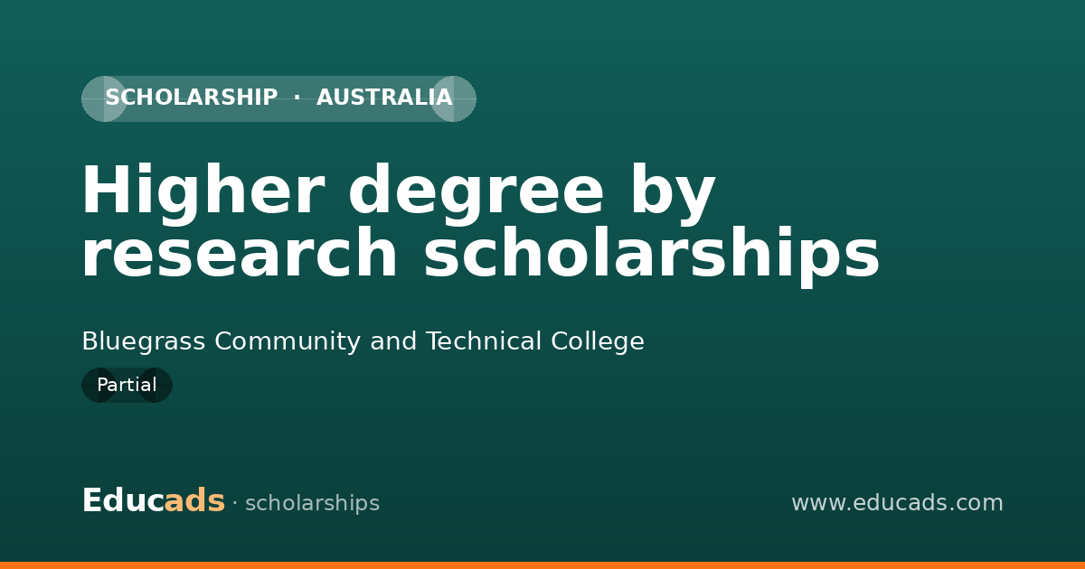 Higher degree by research scholarships scholarship