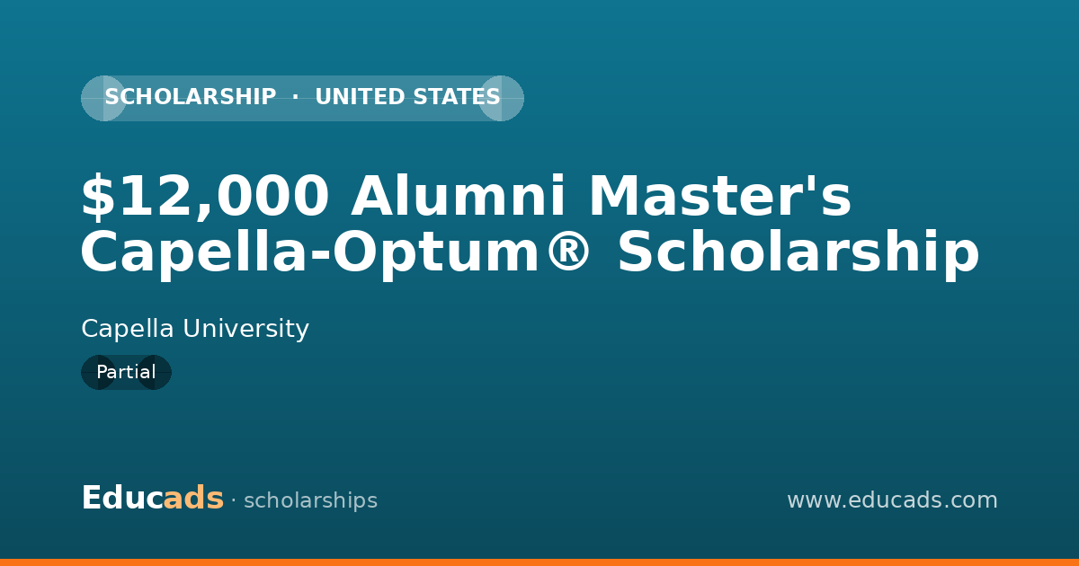 $12,000 Alumni Master's Capella-Optum® Scholarship scholarship