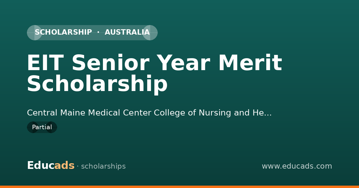 EIT Senior Year Merit Scholarship scholarship