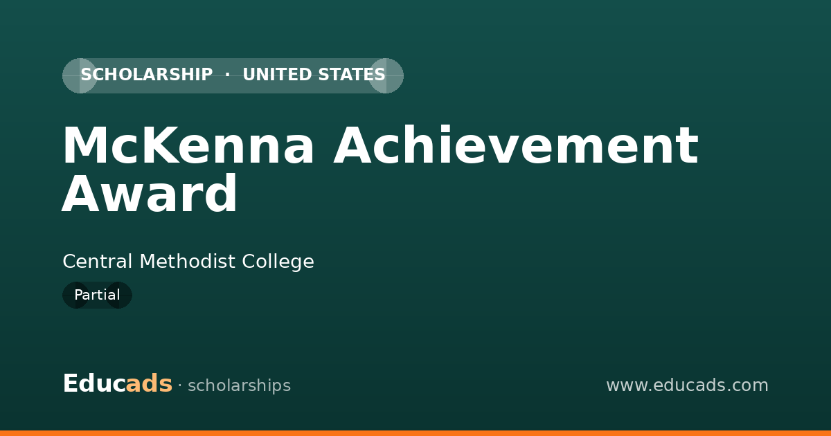 McKenna Achievement Award scholarship