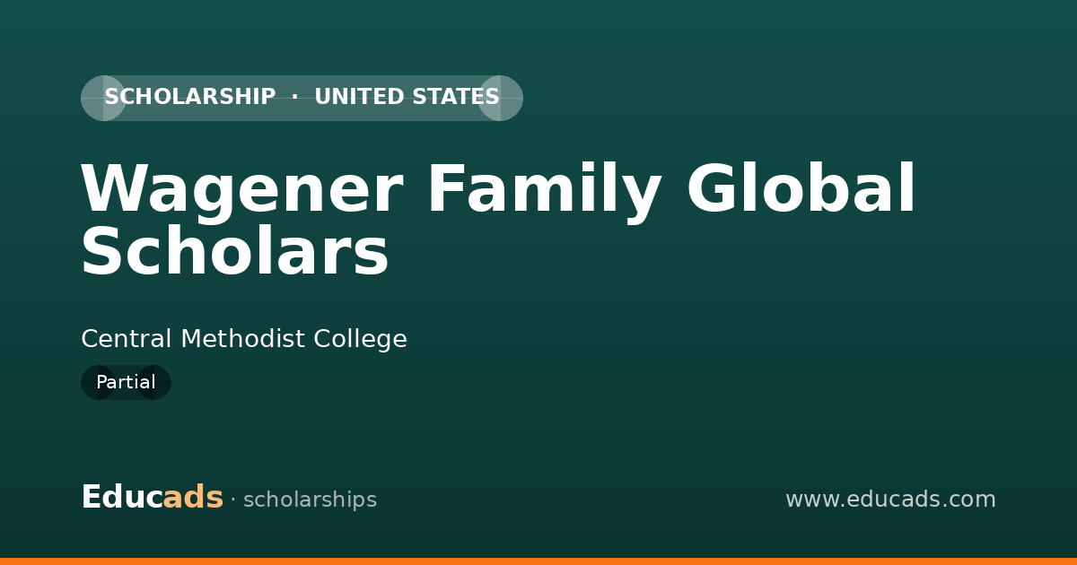 Wagener Family Global Scholars scholarship