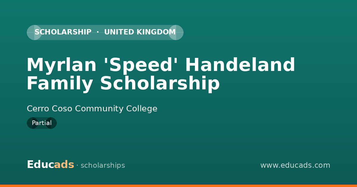 Myrlan 'Speed' Handeland Family Scholarship scholarship