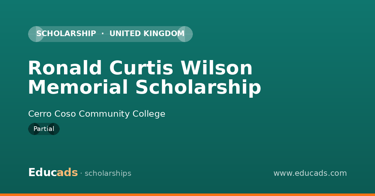 Ronald Curtis Wilson Memorial Scholarship scholarship