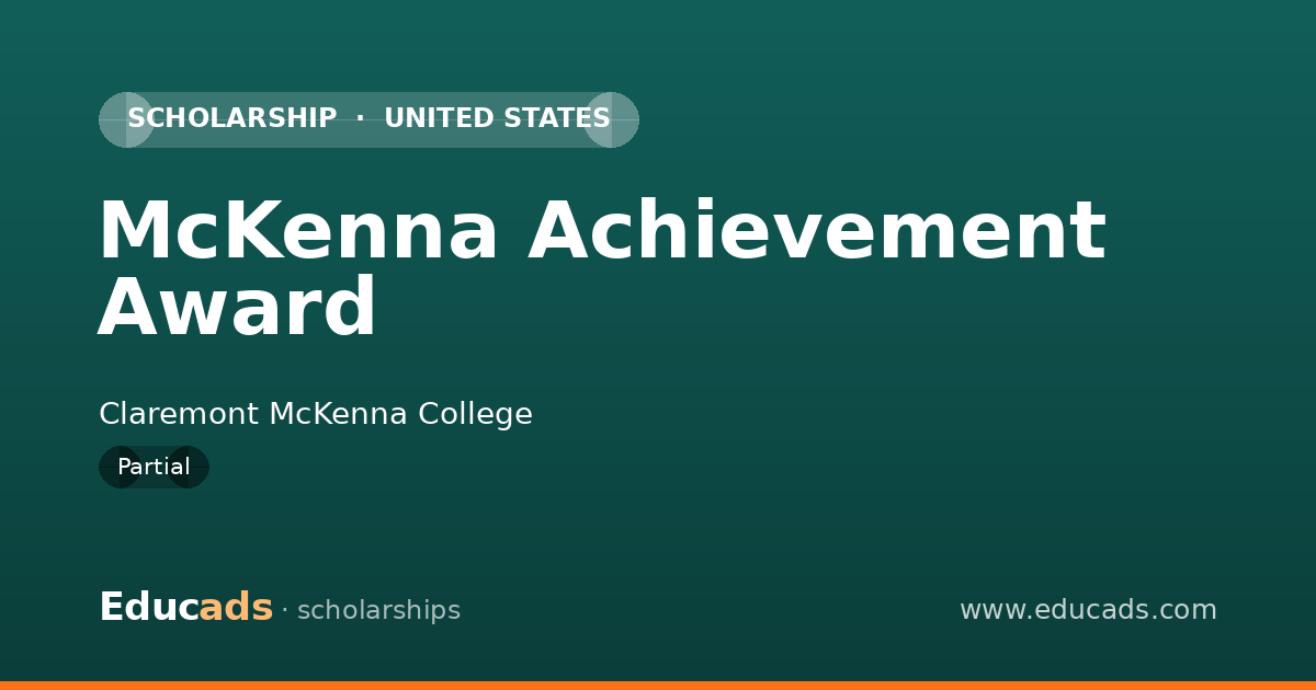 McKenna Achievement Award scholarship
