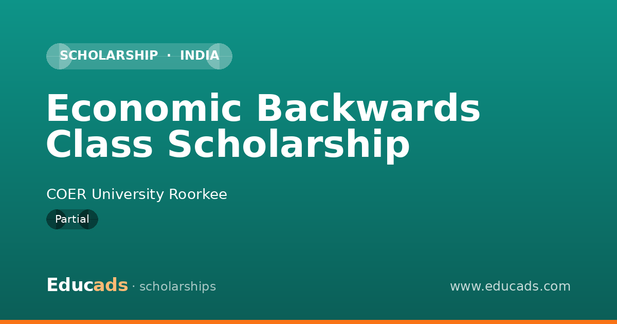Economic Backwards Class Scholarship scholarship