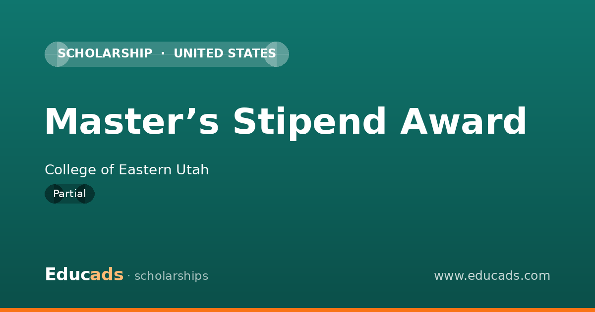 Master’s Stipend Award scholarship