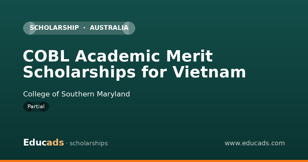COBL Academic Merit Scholarships for Vietnam scholarship