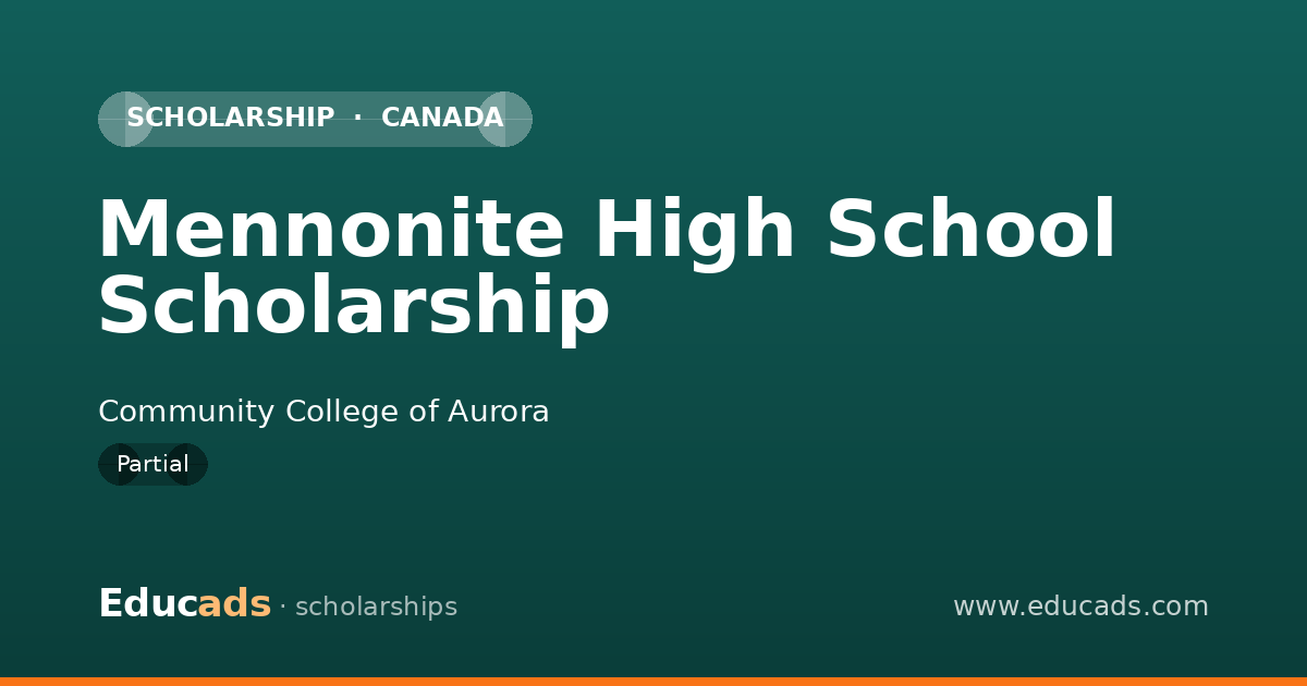 Mennonite High School Scholarship scholarship