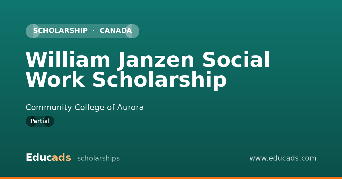 William Janzen Social Work Scholarship scholarship
