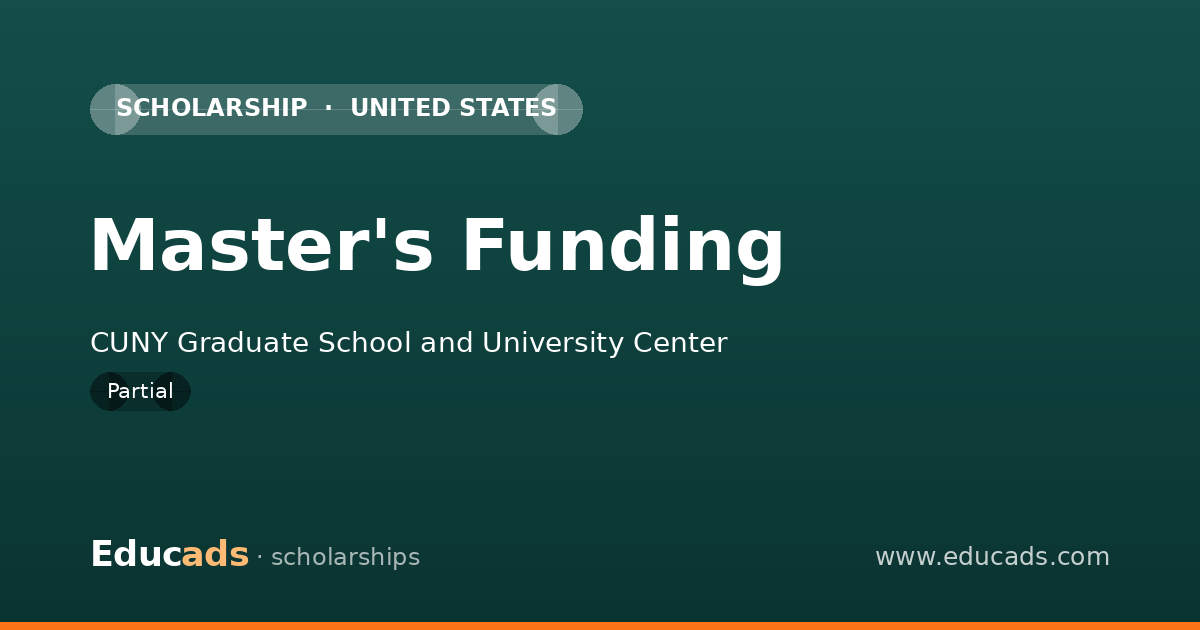 Master's Funding scholarship