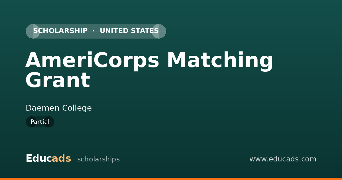 AmeriCorps Matching Grant scholarship