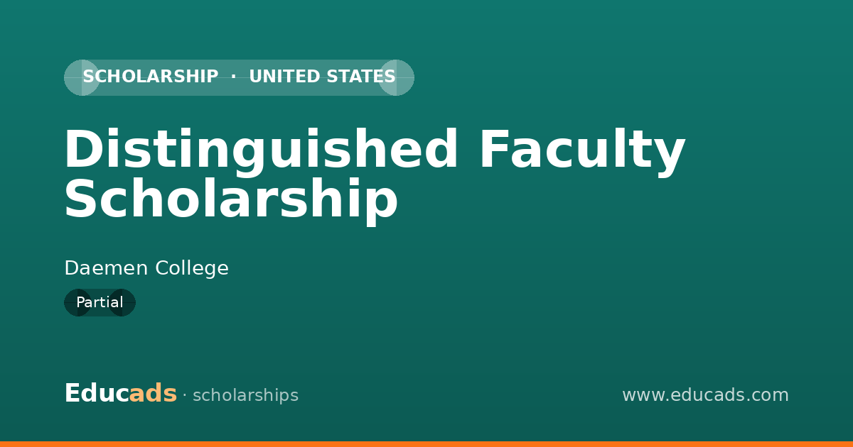 Distinguished Faculty Scholarship scholarship
