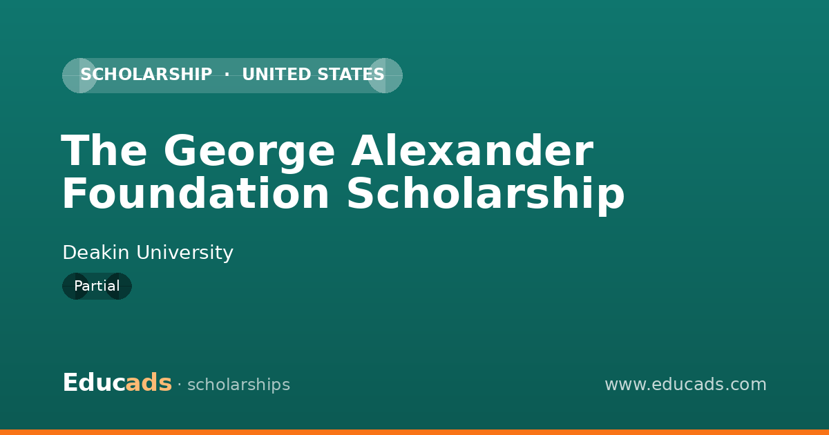 The George Alexander Foundation Scholarship scholarship