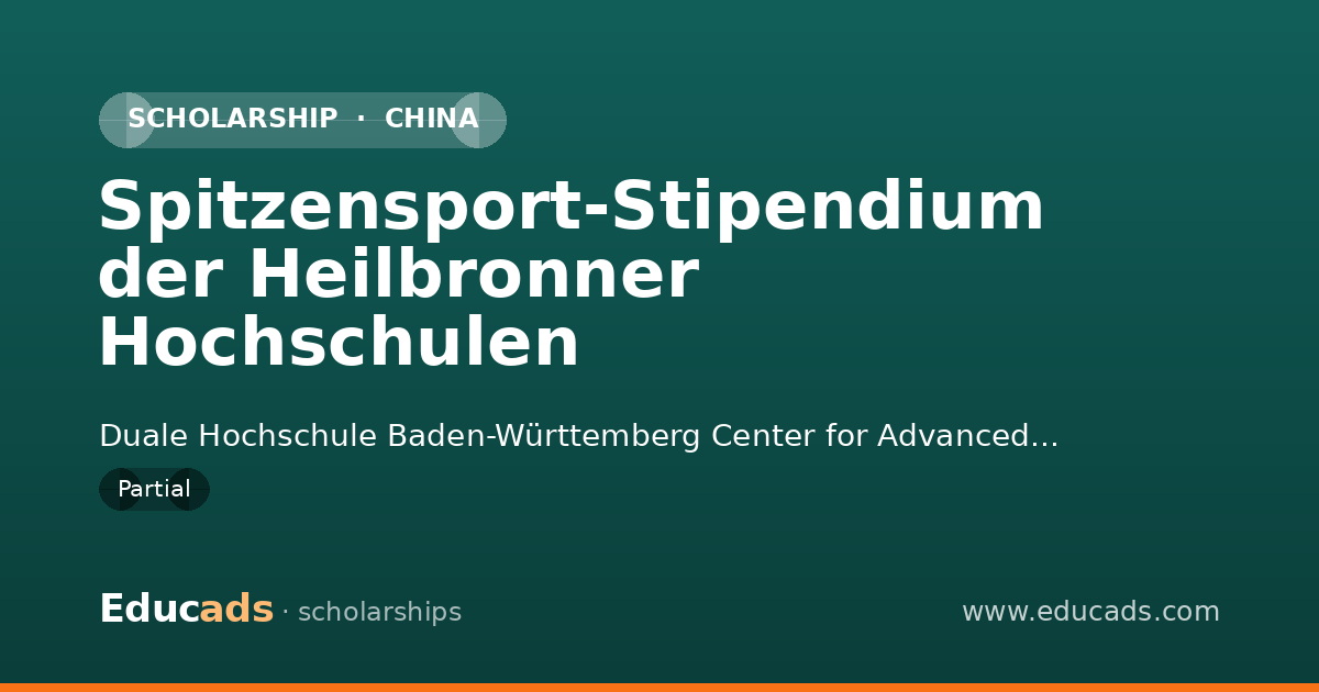 Spitzensport-Stipendium der Heilbronner Hochschulen scholarship