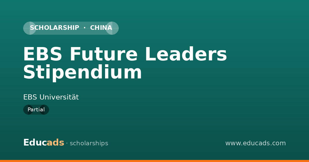 EBS Future Leaders Stipendium scholarship