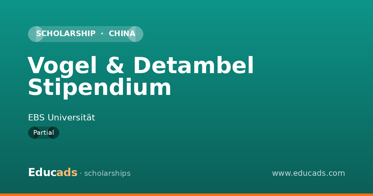 Vogel & Detambel Stipendium scholarship