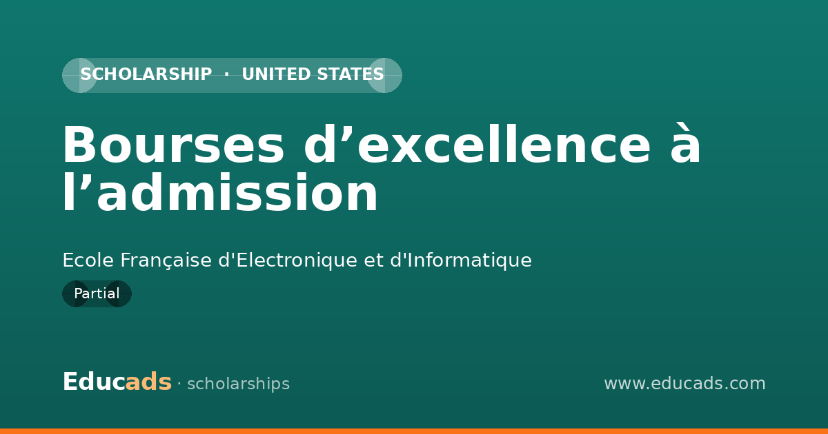 Bourses d’excellence à l’admission scholarship