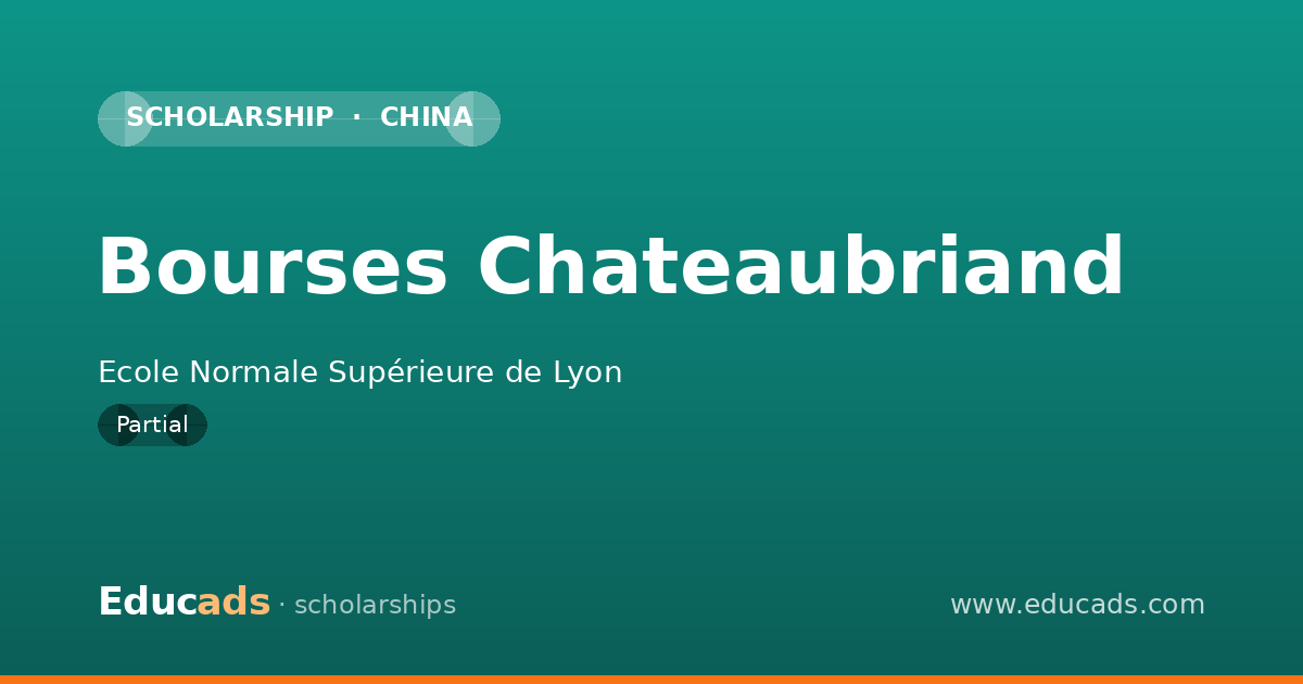 Bourses Chateaubriand scholarship