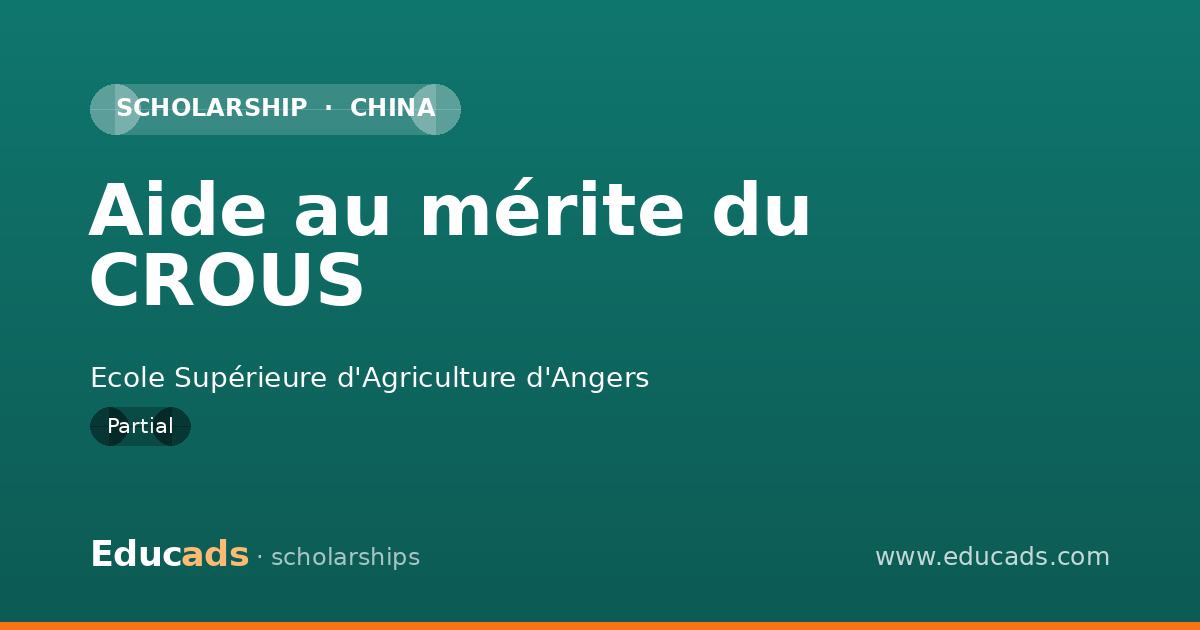 Aide au mérite du CROUS scholarship