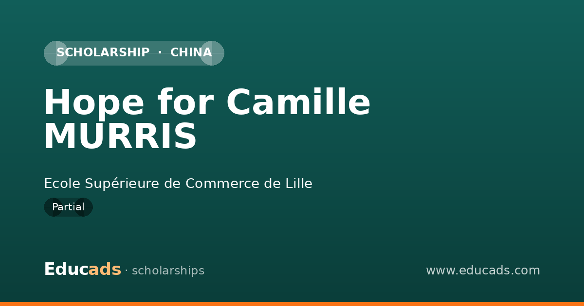 Hope for Camille MURRIS scholarship