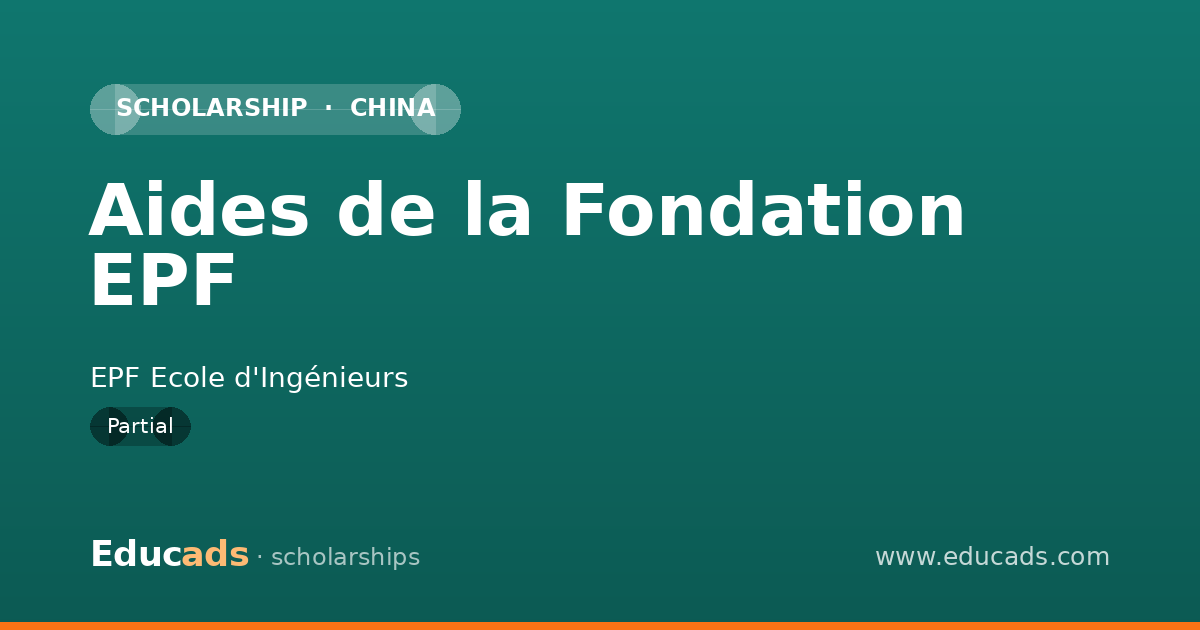 Aides de la Fondation EPF scholarship