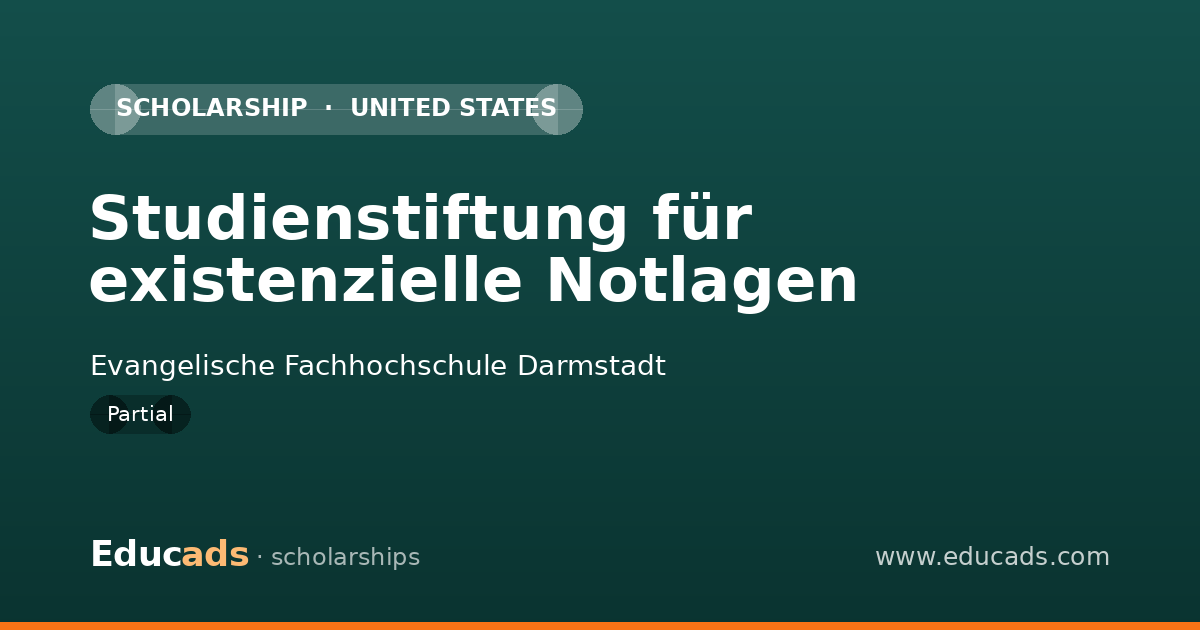 Studienstiftung für existenzielle Notlagen scholarship