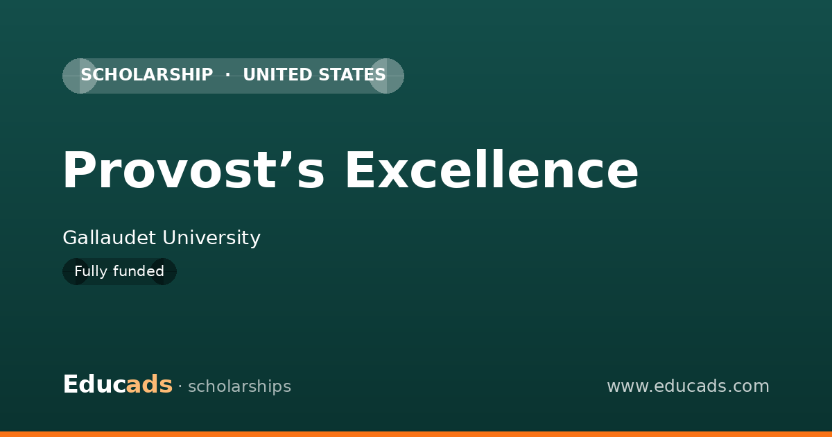 Provost’s Excellence scholarship